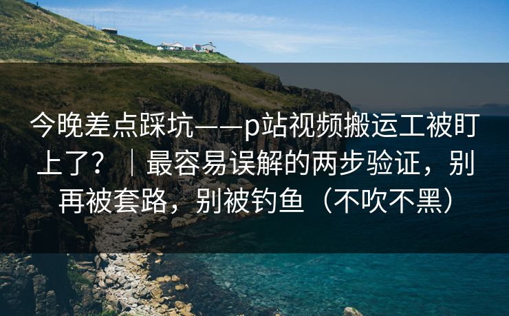 今晚差点踩坑——p站视频搬运工被盯上了？｜最容易误解的两步验证，别再被套路，别被钓鱼（不吹不黑）